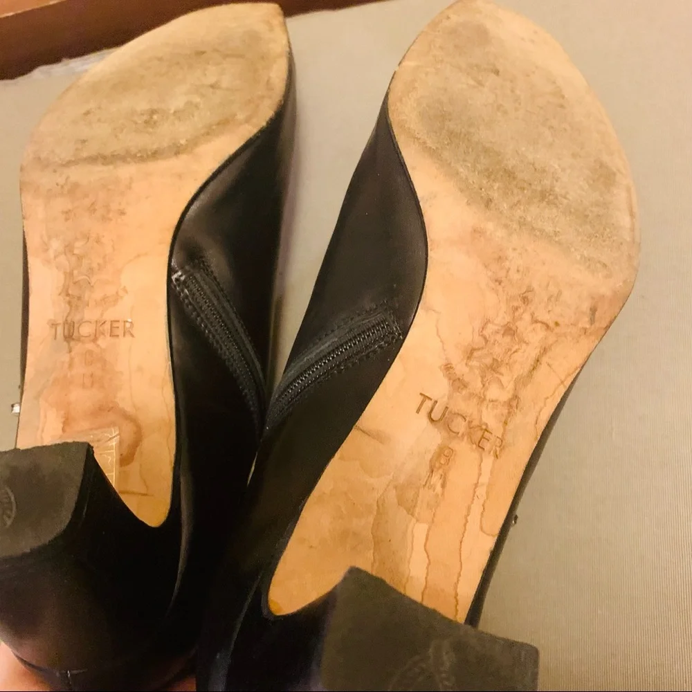 BRIGHTON Tucker Black Square Toe Booties - Picture 7 of 10